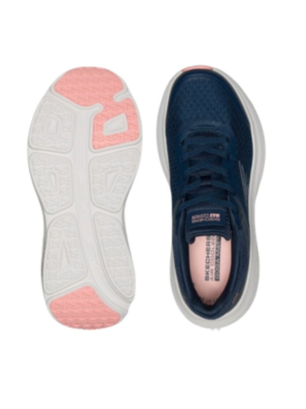 Skechers Women’s Max Cushioning Endeavour - Navy / Pink - Vegan Sneakers - Picture 3 of 4